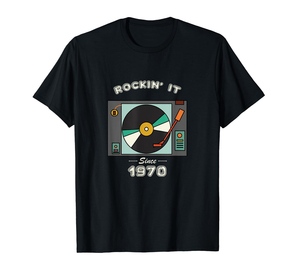 1970 Record Player Vinyl Lovers T-Shirt - Fun Novelty Design Men Women - T-Shirt, Sweatshirt, Hoodie