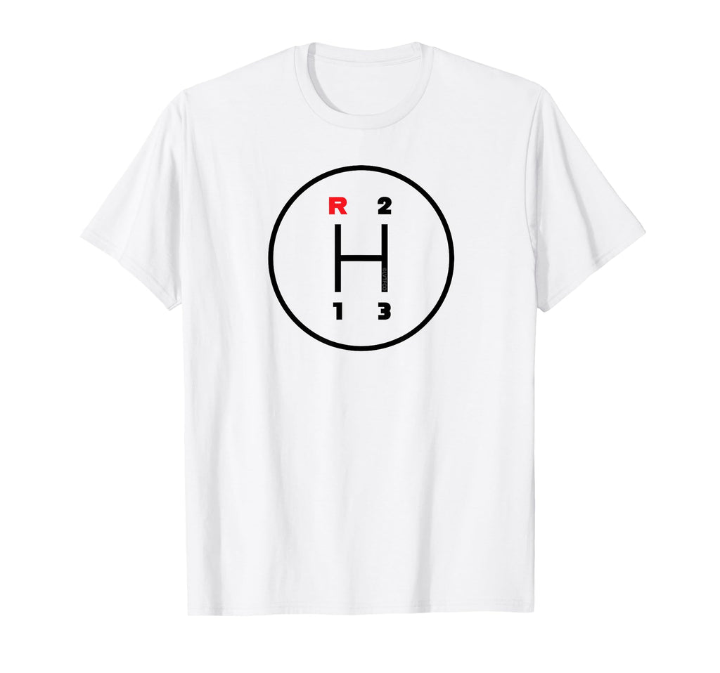 Car Manual Gear Shifter Knob Pattern T-Shirt - Custom Art Print for Adults - T-Shirt, Sweatshirt, Hoodie