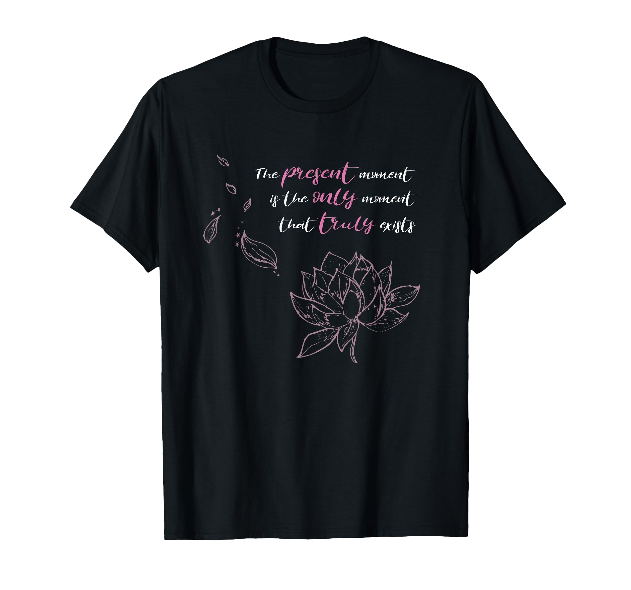 Buddhist Lotus Flower Mindfulness T-Shirt - Minimalist Print Men Women - T-Shirt, Sweatshirt, Hoodie