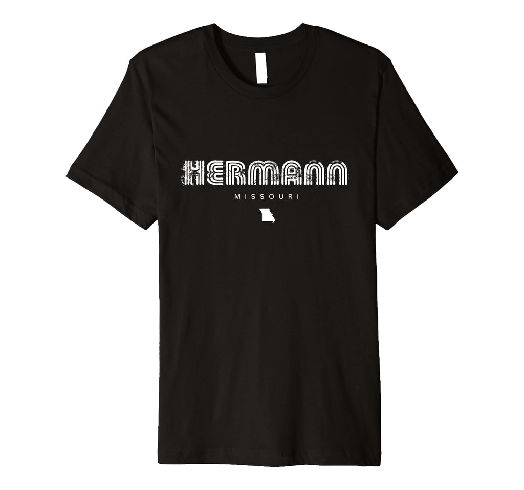Hermann Missouri 70S 80S Type T-Shirt - Casual Everyday Wear Unisex - T-Shirt, Sweatshirt, Hoodie