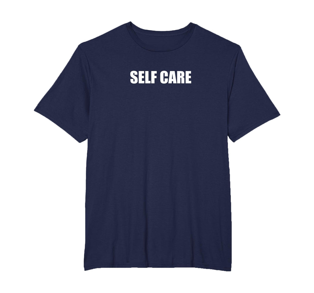Self Care Mens Big And Tall Navy Blue T-Shirt - Graphic Print for Adults - T-Shirt, Sweatshirt, Hoodie