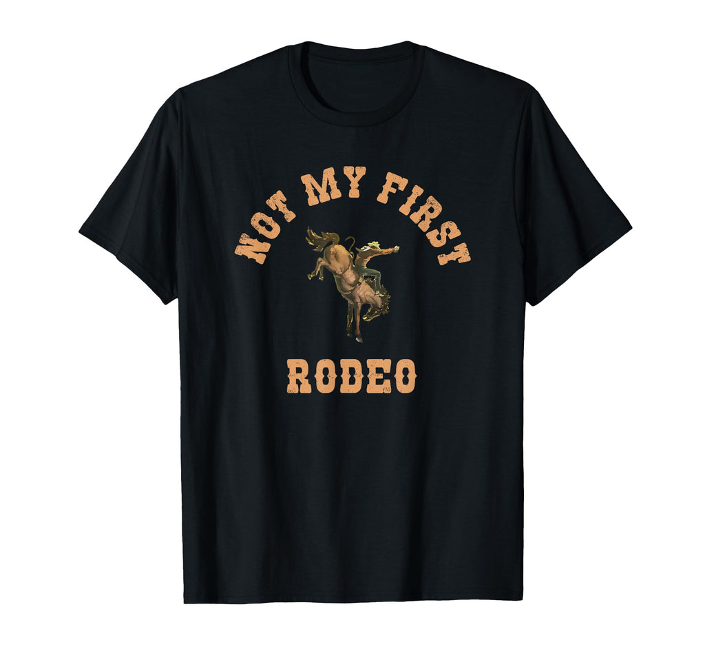 Not My First Rodeo Western Cowboy T-Shirt - Minimalist Print Men Women - T-Shirt, Sweatshirt, Hoodie