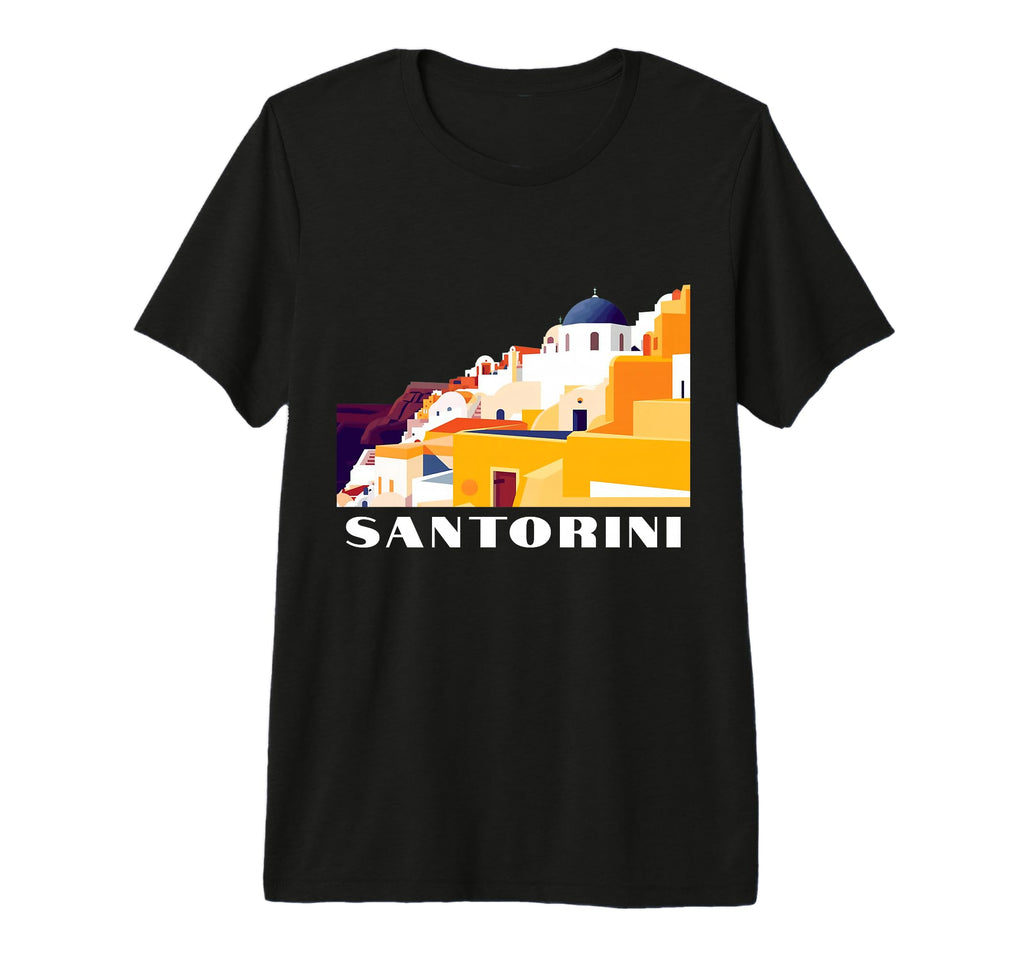 Art Deco Greece Postcard Art Tourist T-Shirt - Custom Art Print Men Women - T-Shirt, Sweatshirt, Hoodie