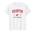 Weirton West Virginia Wv Sports Red T-Shirt - Fun Novelty Design for Adults - T-Shirt, Sweatshirt, Hoodie