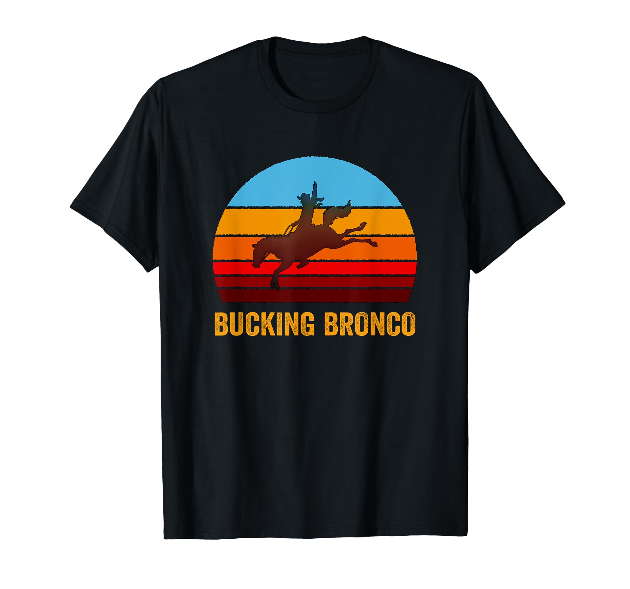 Sunset Bucking Bronco T-Shirt - Minimalist Print Unisex - T-Shirt, Sweatshirt, Hoodie