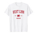 West Linn Oregon Or Sports Red T-Shirt - Aesthetic Graphic Men Women - T-Shirt, Sweatshirt, Hoodie