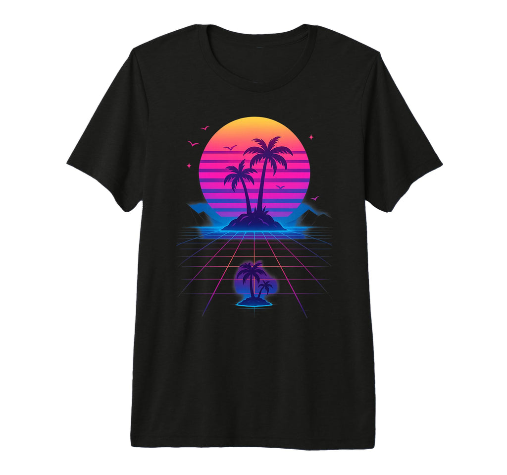 80S Synthwave Tri Blend T-Shirt - Unique Graphic for Adults - T-Shirt, Sweatshirt, Hoodie