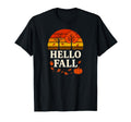 Hello Fall Autumn Typography T-Shirt - Custom Art Print Men Women - T-Shirt, Sweatshirt, Hoodie