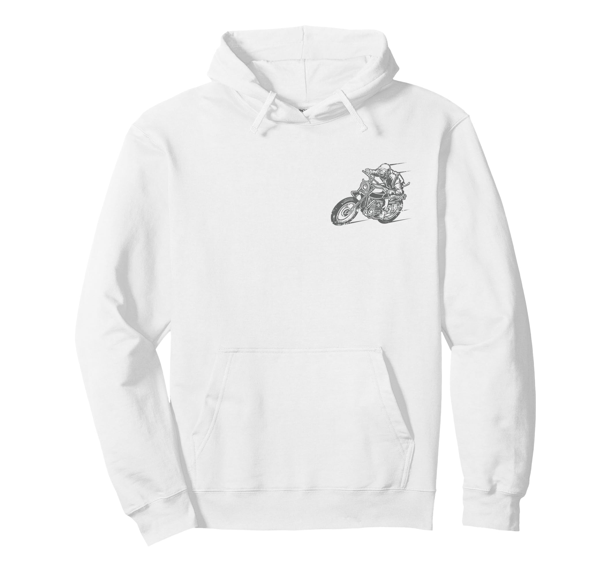 Motorcycle Racing Distressed Hoodie - Casual Everyday Wear Men Women - T-Shirt, Sweatshirt, Hoodie