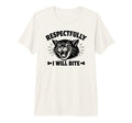 Respectfully I Will Bite Cat Tri Blend T-Shirt - Unique Graphic Unisex - T-Shirt, Sweatshirt, Hoodie