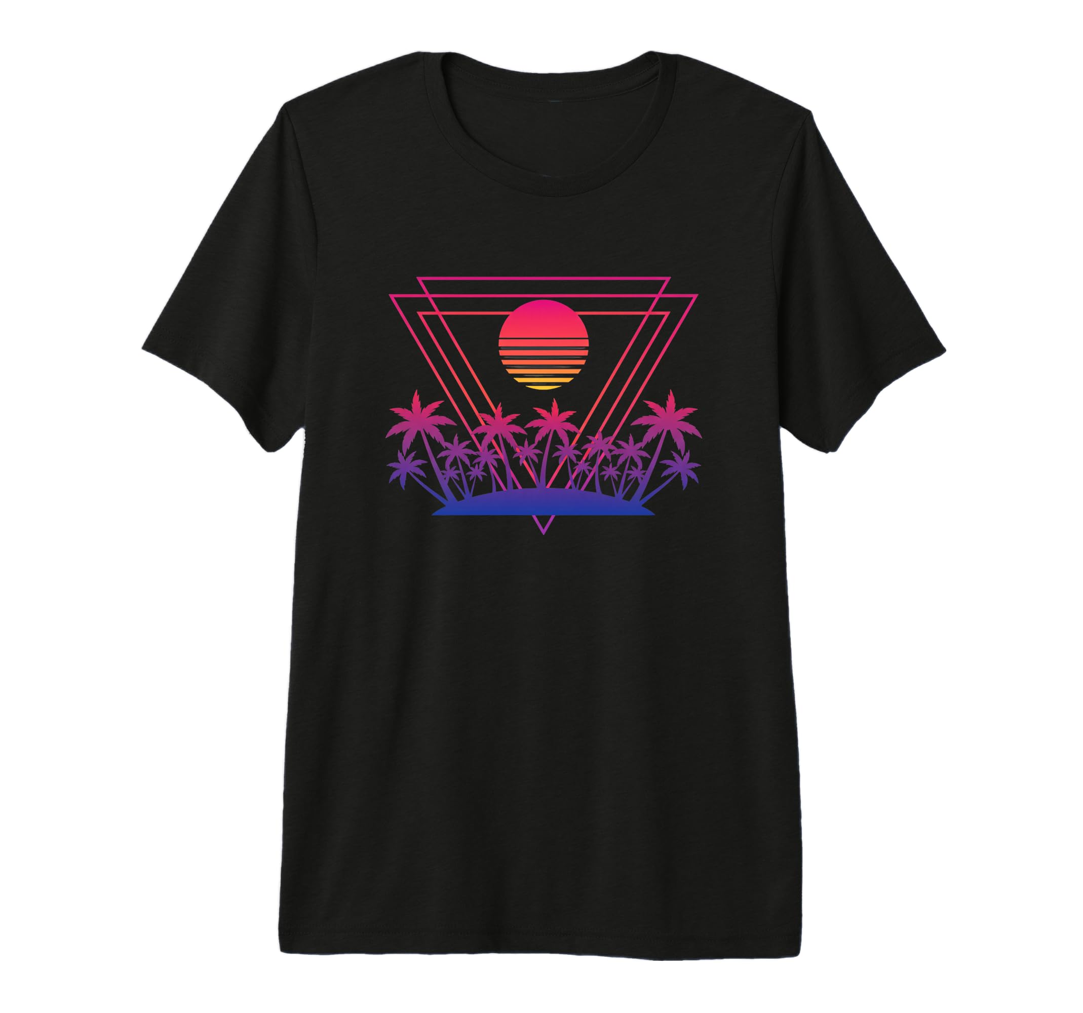 Palm Sunset Nostalgia 80S Synthwave T-Shirt - Trendy Graphic Unisex - T-Shirt, Sweatshirt, Hoodie