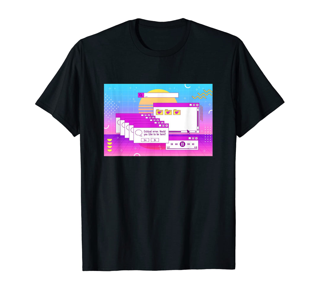 Vaporwave Synthwave 80S Computer T-Shirt - Streetwear Style for Adults - T-Shirt, Sweatshirt, Hoodie