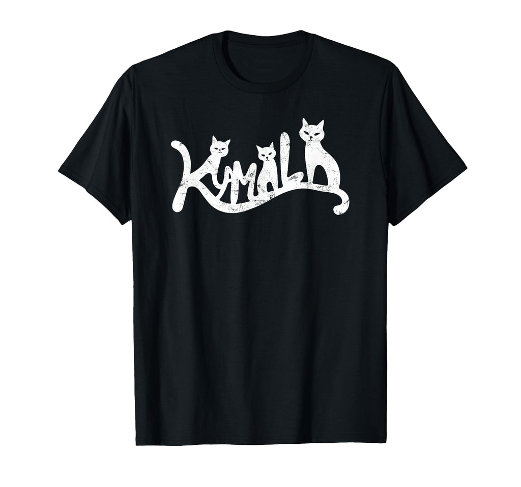 Kamala Cat Typography Distressed T-Shirt - Trendy Graphic Men Women - T-Shirt, Sweatshirt, Hoodie