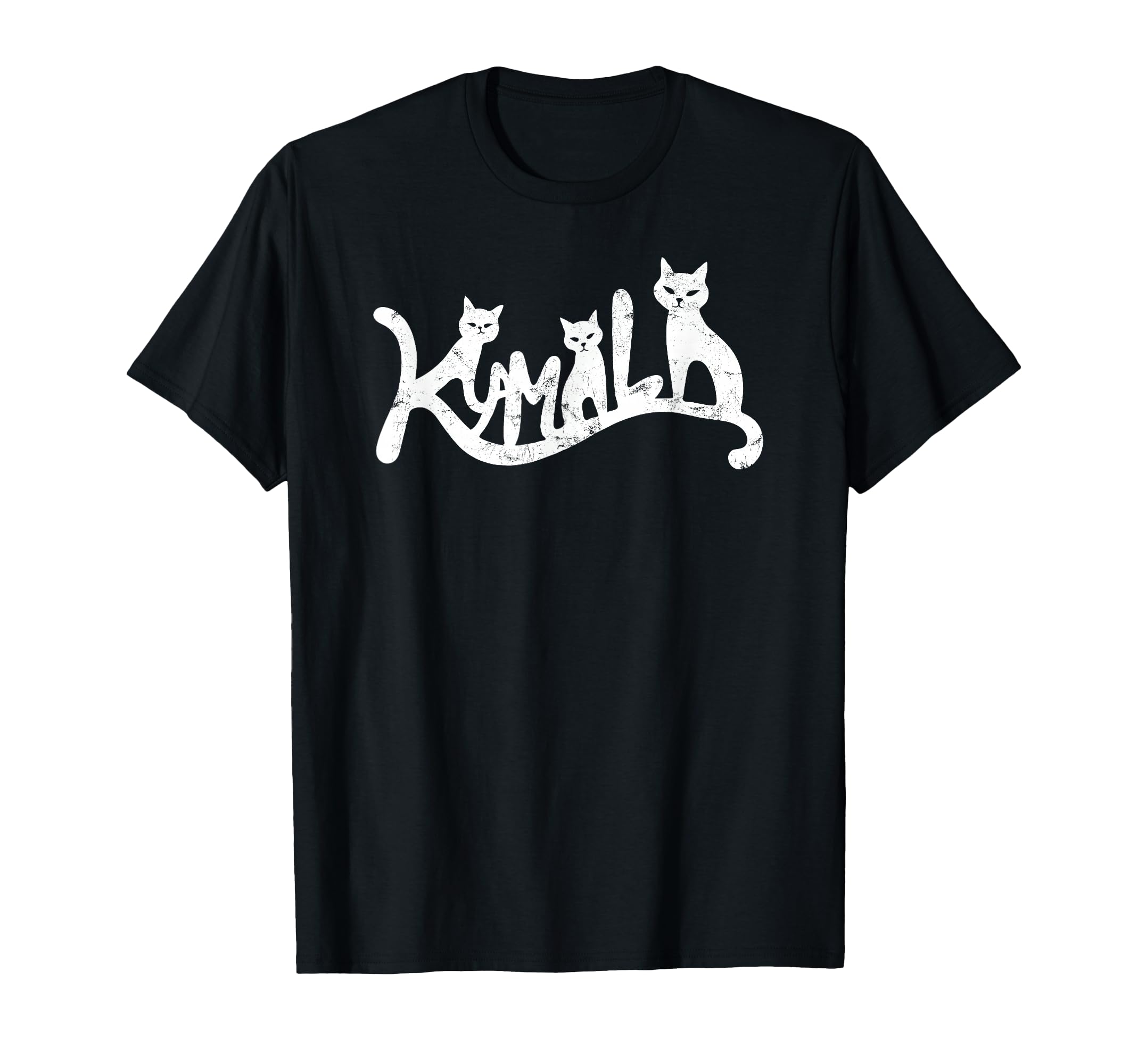 Kamala Cat Typography Distressed T-Shirt - Trendy Graphic Men Women - T-Shirt, Sweatshirt, Hoodie