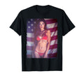 Sexy Sexy Pinup American Flag 3 T-Shirt - Trendy Graphic for Adults - T-Shirt, Sweatshirt, Hoodie