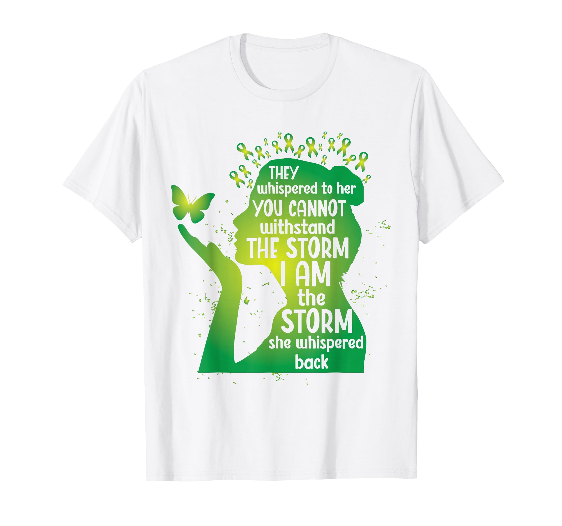 Green Awareness Ribbon Butterfly T-Shirt - Streetwear Style for Adults - T-Shirt, Sweatshirt, Hoodie