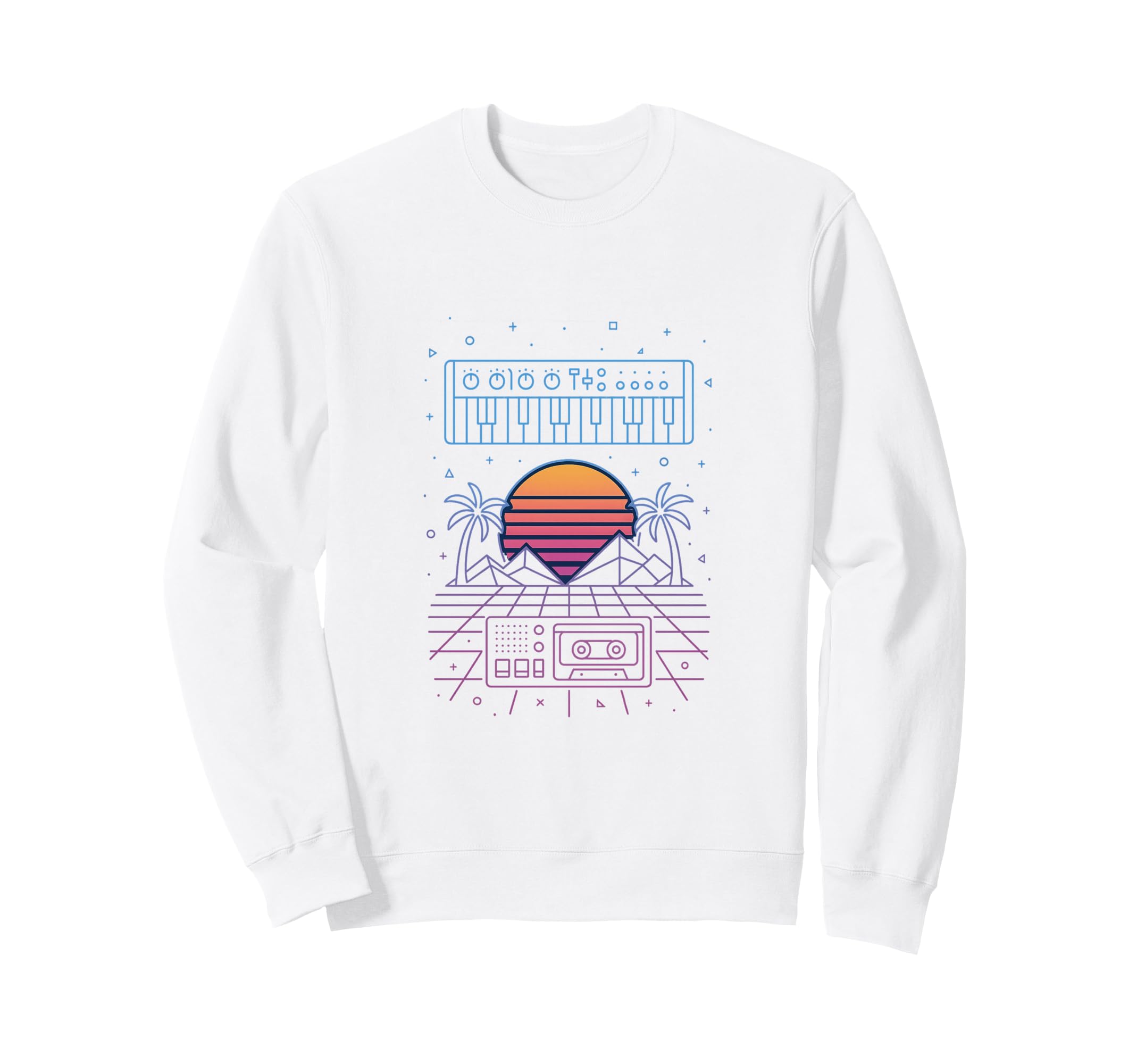 80S Synthwave Sweatshirt - Unique Graphic Unisex - T-Shirt, Sweatshirt, Hoodie