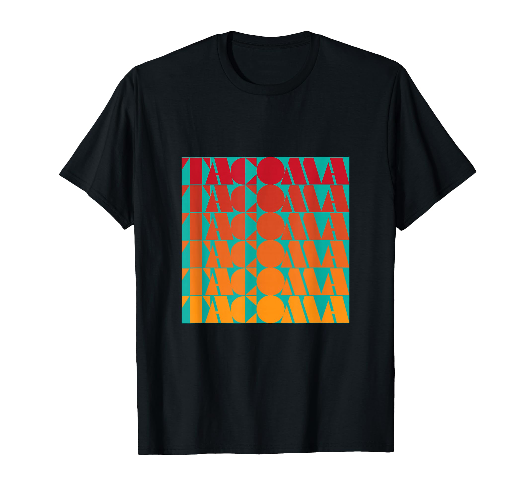 Tacoma Washington Typography 70S T-Shirt - Fun Novelty Design Men Women - T-Shirt, Sweatshirt, Hoodie