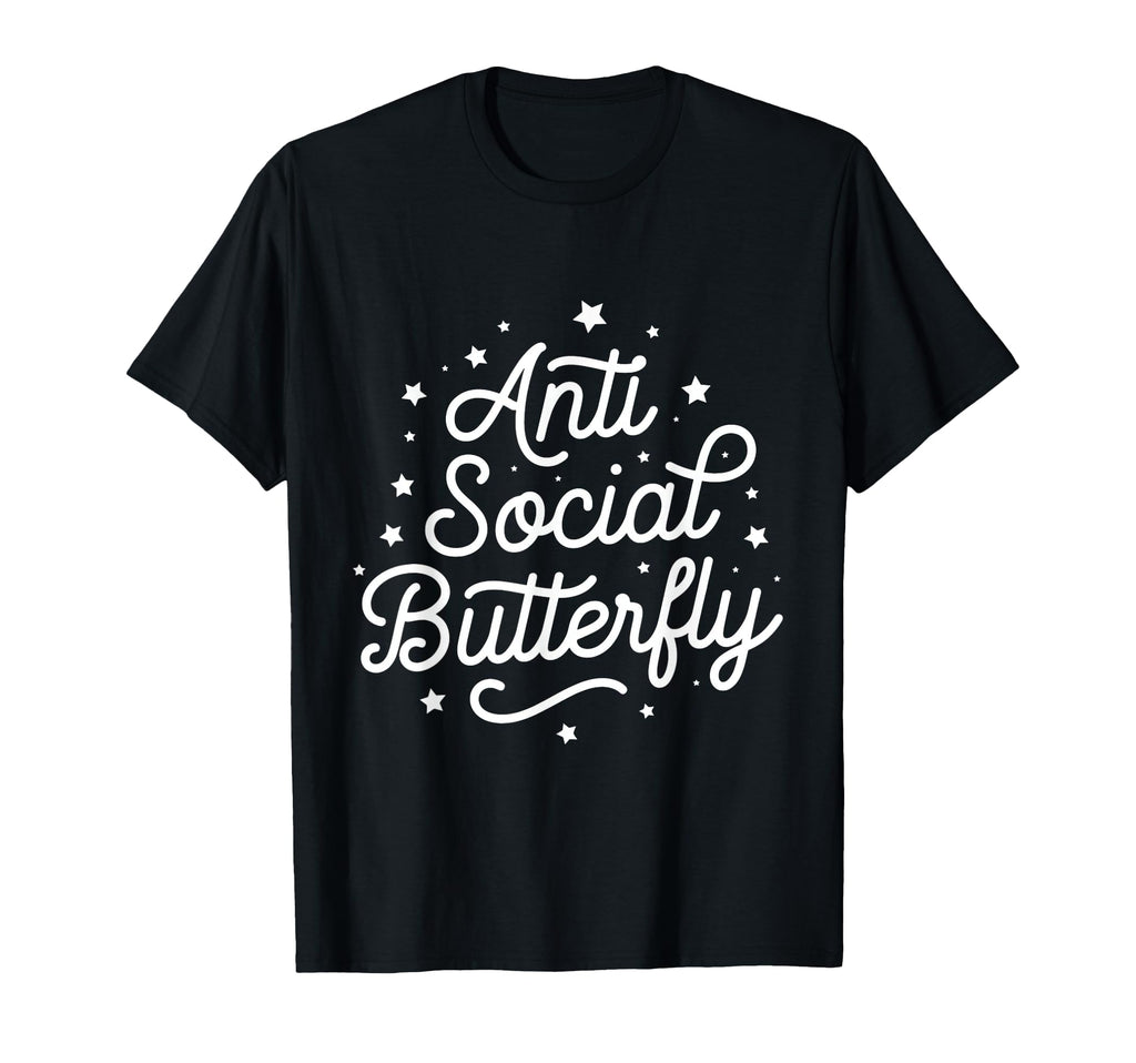 Anti Social Butterfly T-Shirt - Minimalist Print Unisex - T-Shirt, Sweatshirt, Hoodie