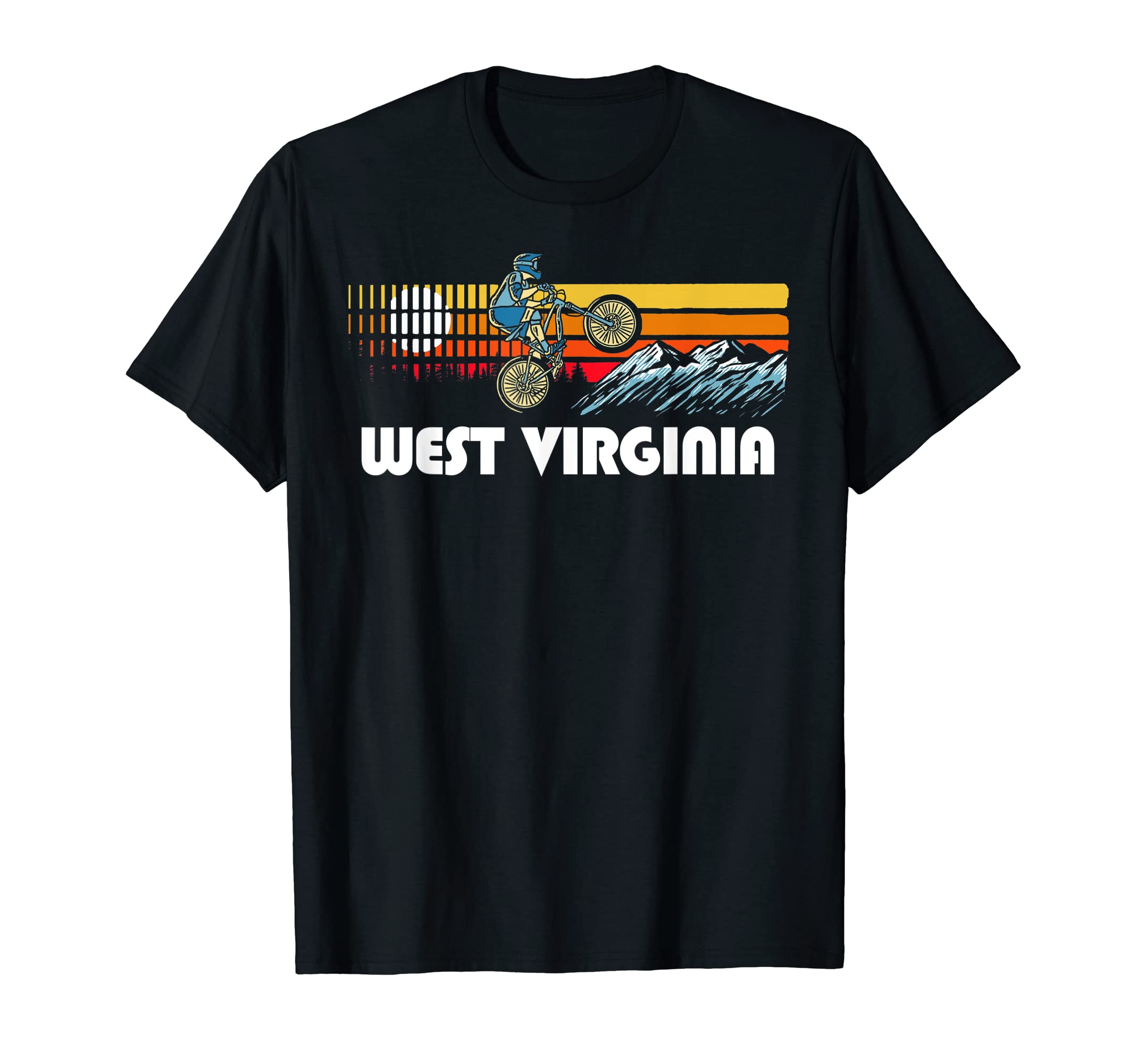 West Virginia Mountain Bikier Mtn T-Shirt - Fun Novelty Design Unisex - T-Shirt, Sweatshirt, Hoodie