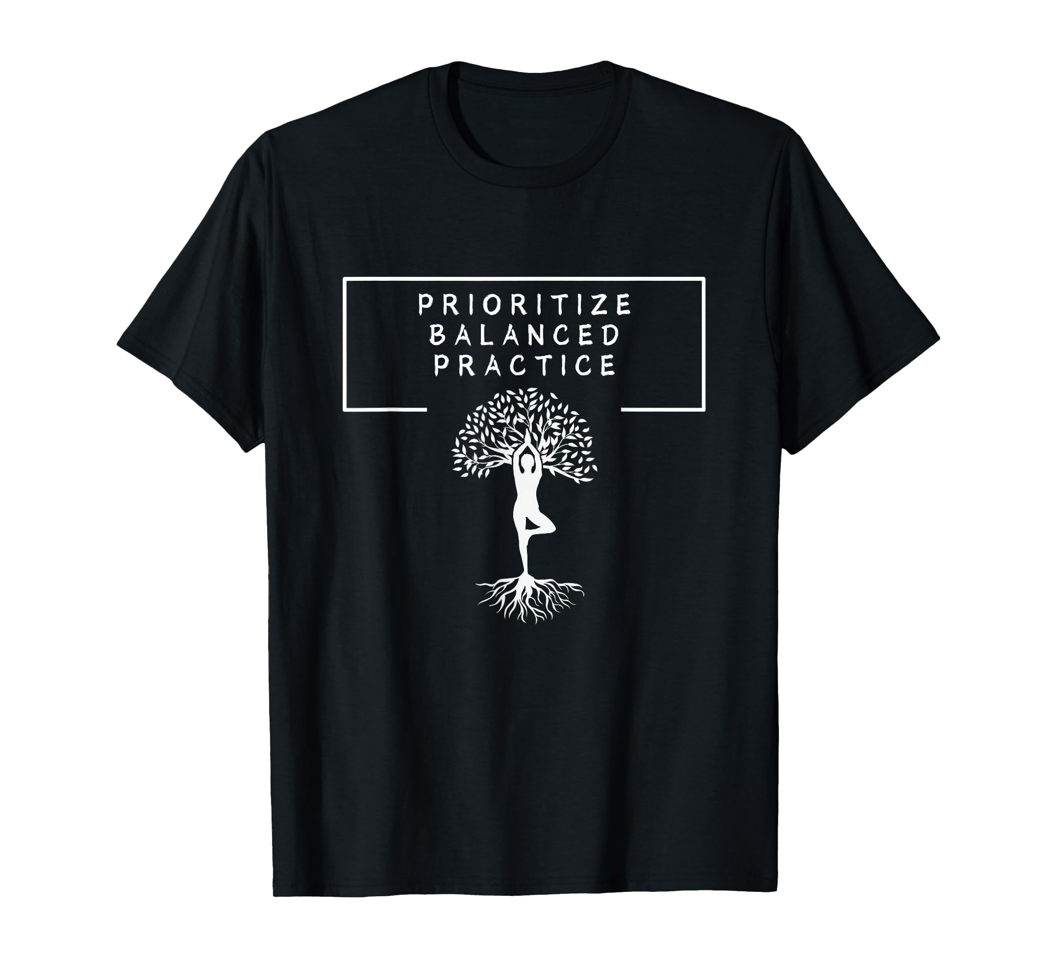 Yoga Balanced Practice Tree Pose T-Shirt - Novelty Apparel Men Women - T-Shirt, Sweatshirt, Hoodie