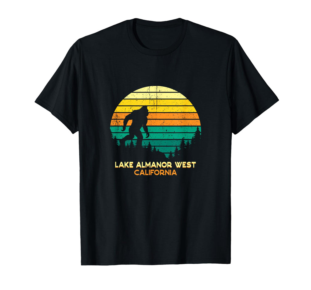 Lake Almanor West California Bigfoot T-Shirt - Minimalist Print Unisex - T-Shirt, Sweatshirt, Hoodie