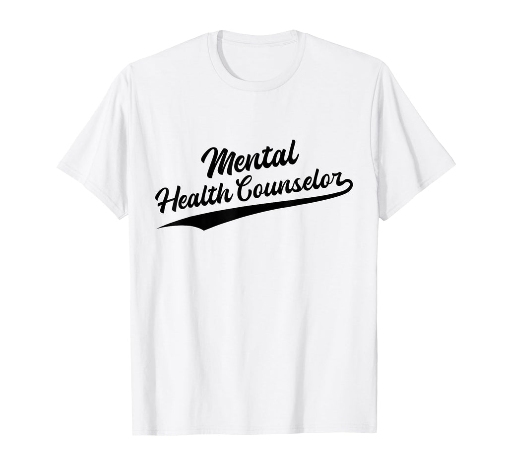 Swoosh Job Title Mental Health Counselor T-Shirt - Trendy Graphic Unisex - T-Shirt, Sweatshirt, Hoodie