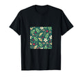 Green Floral And Leaf Pattern T-Shirt - Minimalist Print for Adults - T-Shirt, Sweatshirt, Hoodie