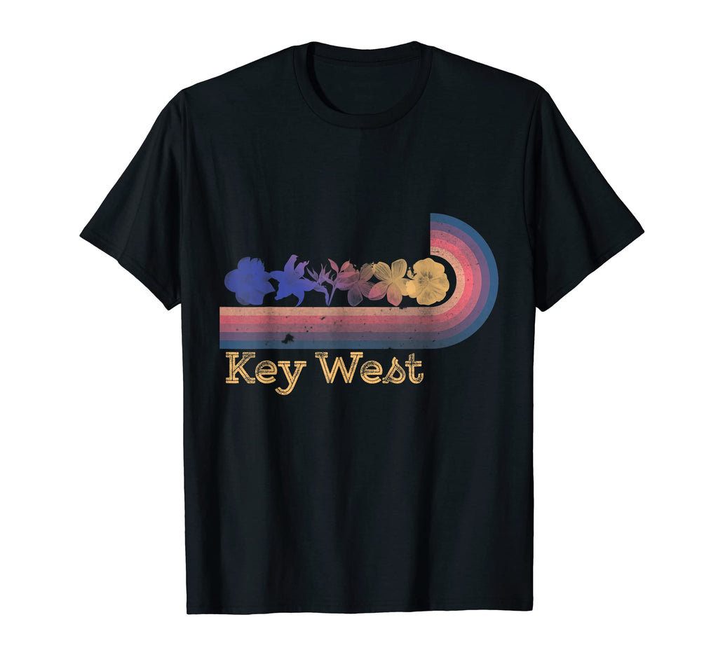 Key West Tropical Flowers 80S Surfing T-Shirt - Fun Novelty Design Unisex - T-Shirt, Sweatshirt, Hoodie