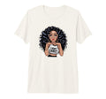 Sassy I Dont Care Attitude Curly T-Shirt - Custom Art Print for Adults - T-Shirt, Sweatshirt, Hoodie