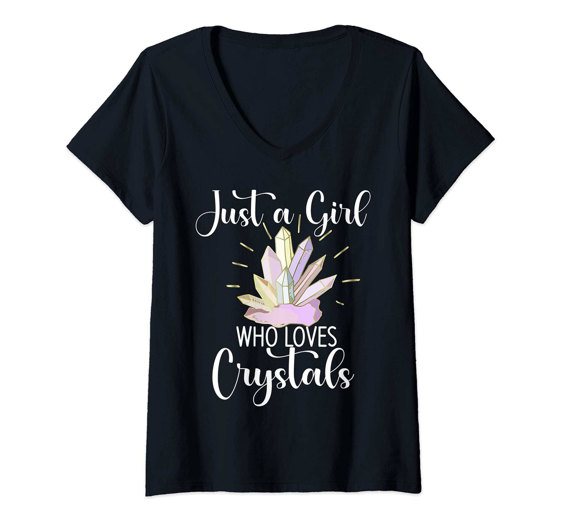 Womens Just Who Loves Crystals T-Shirt - Casual Everyday Wear Unisex - T-Shirt, Sweatshirt, Hoodie