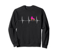Rollerskates Heartbeat Pulseline Sweatshirt - Novelty Apparel for Adults - T-Shirt, Sweatshirt, Hoodie