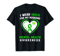 I Wear Green My Husband Mental Health T-Shirt - Custom Art Print Unisex - T-Shirt, Sweatshirt, Hoodie