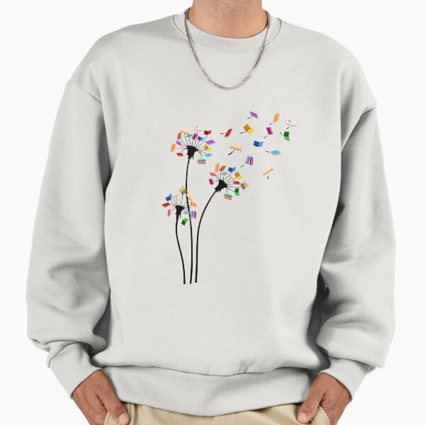 Cute Dandelion Books Flower Fly Reading Fan Club - Adult & Kids T-Shirts, Sweatshirts & Hoodies apparel design preview 1