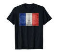 French Flag Postcard Eiffel Tower T-Shirt - Graphic Print for Adults - T-Shirt, Sweatshirt, Hoodie