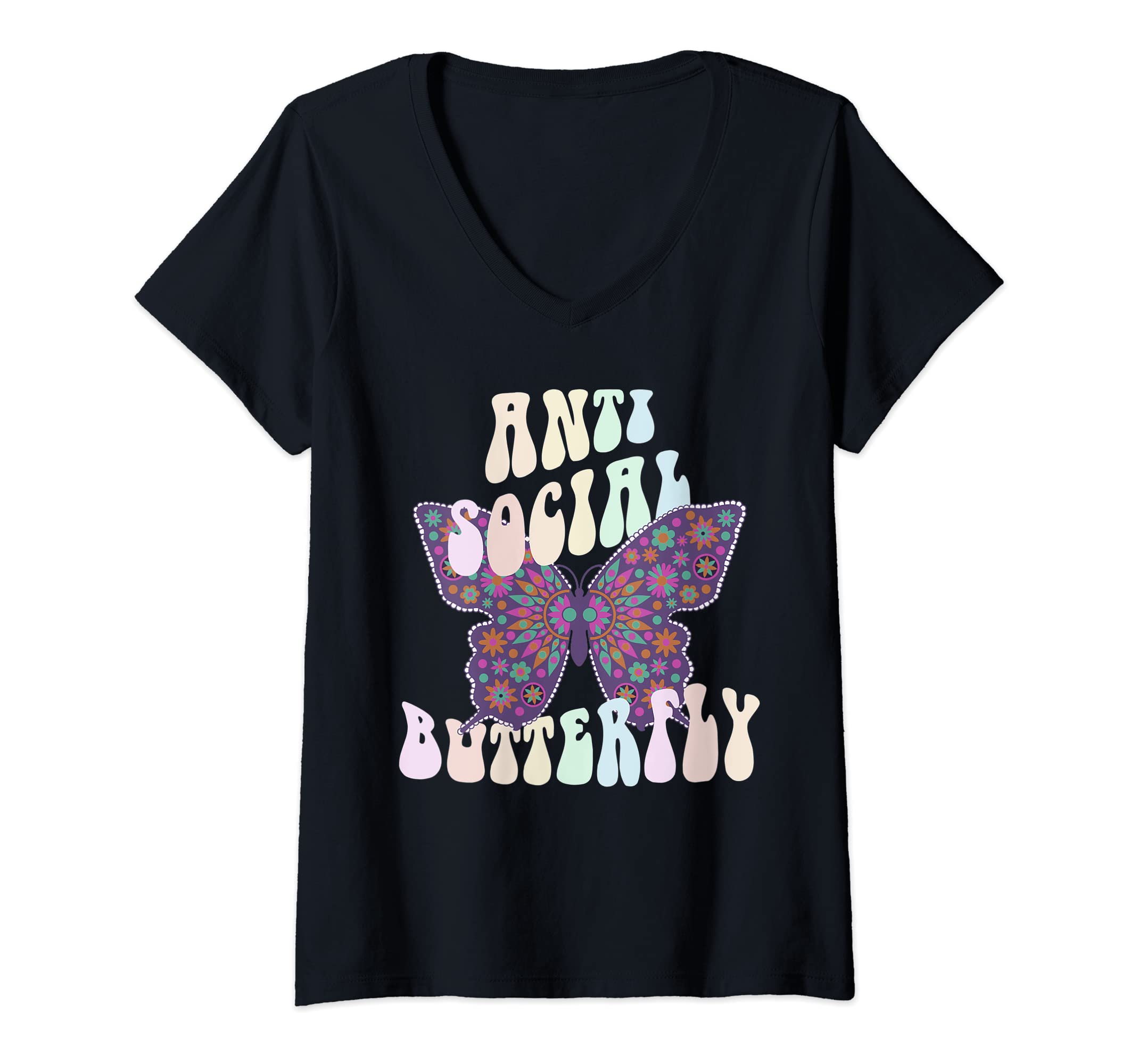 Womens Funny Anti Social Butterfly Club T-Shirt - Aesthetic Graphic Unisex - T-Shirt, Sweatshirt, Hoodie