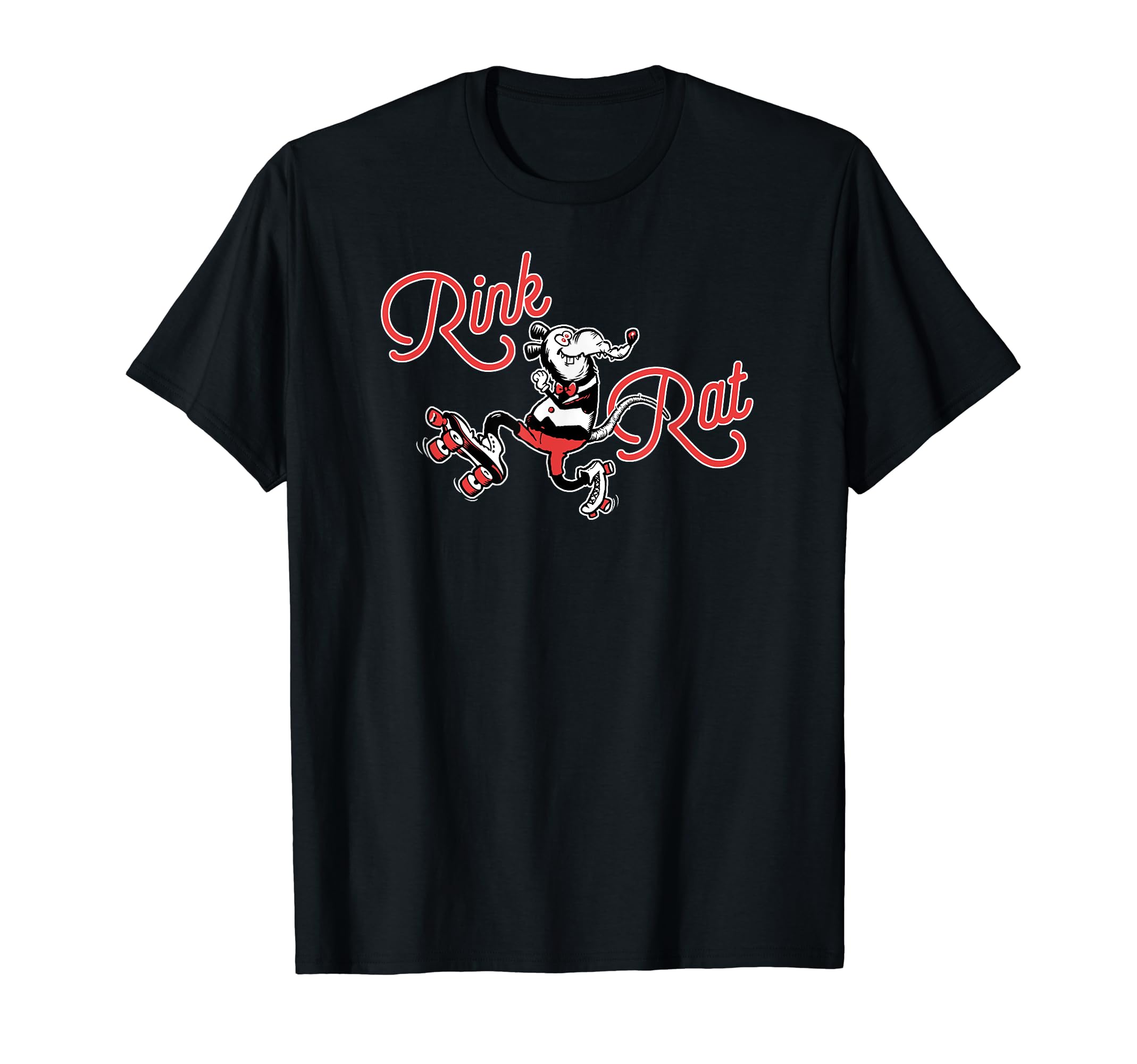 Roller Skating Rink Rat 1970S Cartoon T-Shirt - Minimalist Print for Adults - T-Shirt, Sweatshirt, Hoodie