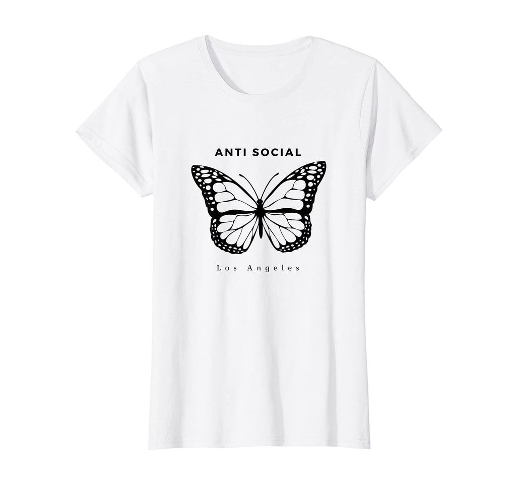 Womens Anti Social Butterfly T-Shirt - Trendy Graphic Men Women - T-Shirt, Sweatshirt, Hoodie