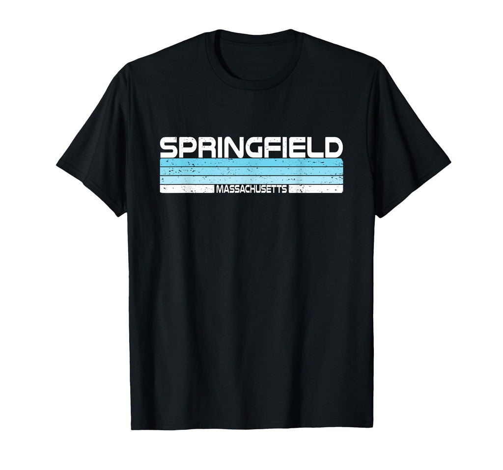 Springfield State Massachusetts Blue T-Shirt - Novelty Apparel Men Women - T-Shirt, Sweatshirt, Hoodie
