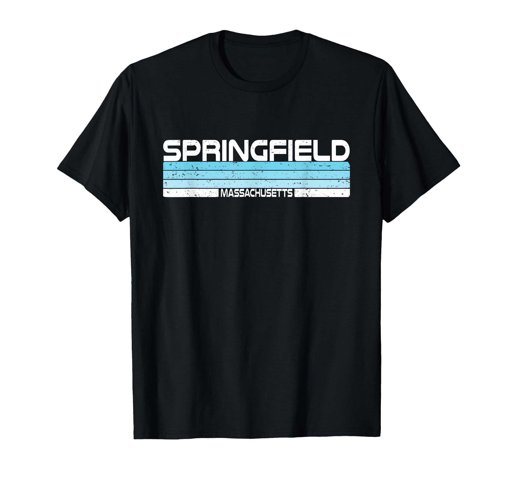 Springfield State Massachusetts Blue T-Shirt - Novelty Apparel Men Women - T-Shirt, Sweatshirt, Hoodie