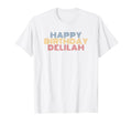 Happy Birthday Delilah Personalized T-Shirt - Custom Art Print for Adults - T-Shirt, Sweatshirt, Hoodie