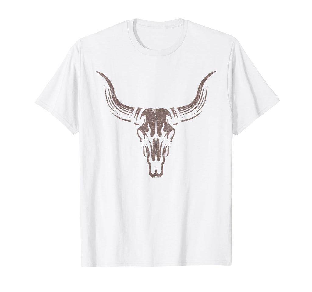 Cowgirl Cowboy Western Cow Skull Rodeo T-Shirt - Novelty Apparel Unisex - T-Shirt, Sweatshirt, Hoodie