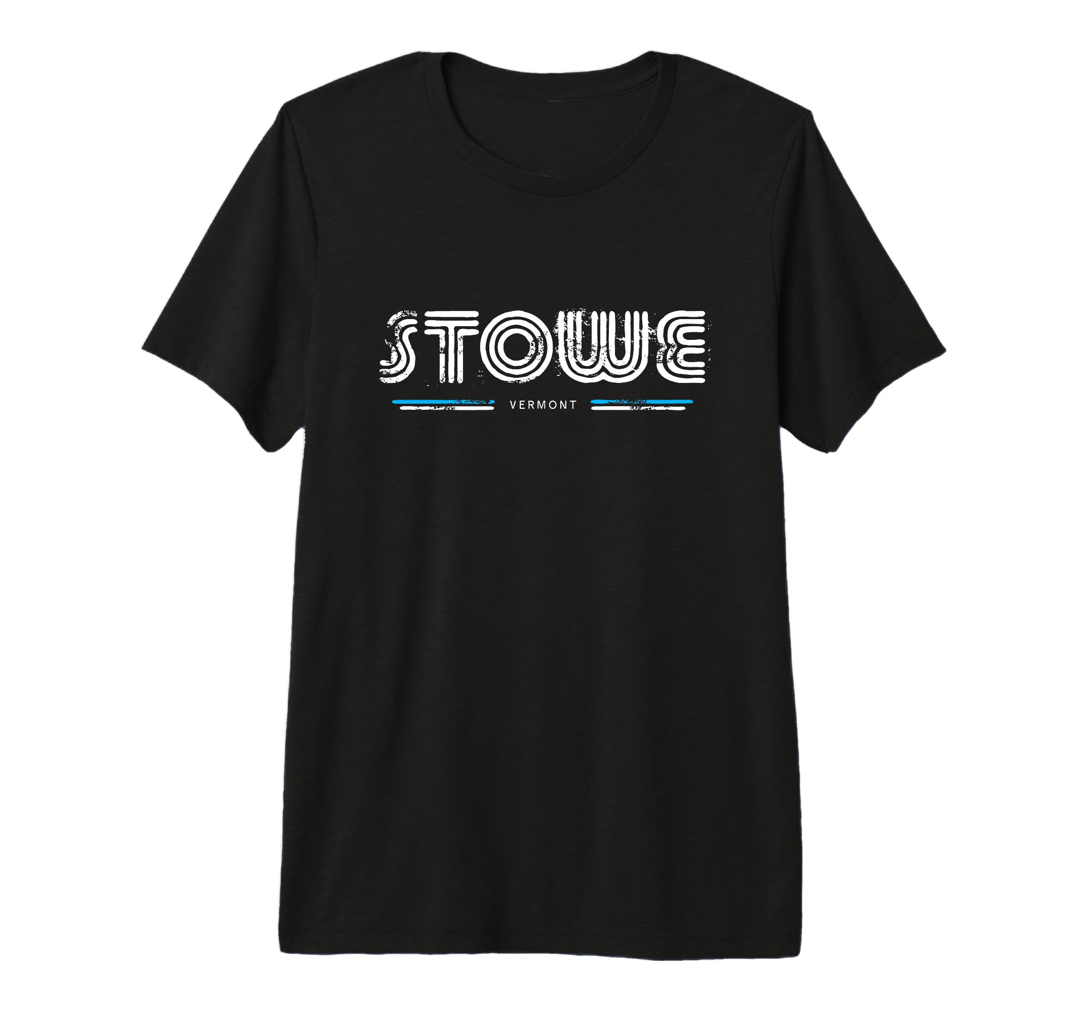 Stowe Vermont Vt 70S 80S Type Tri T-Shirt - Custom Art Print for Adults - T-Shirt, Sweatshirt, Hoodie