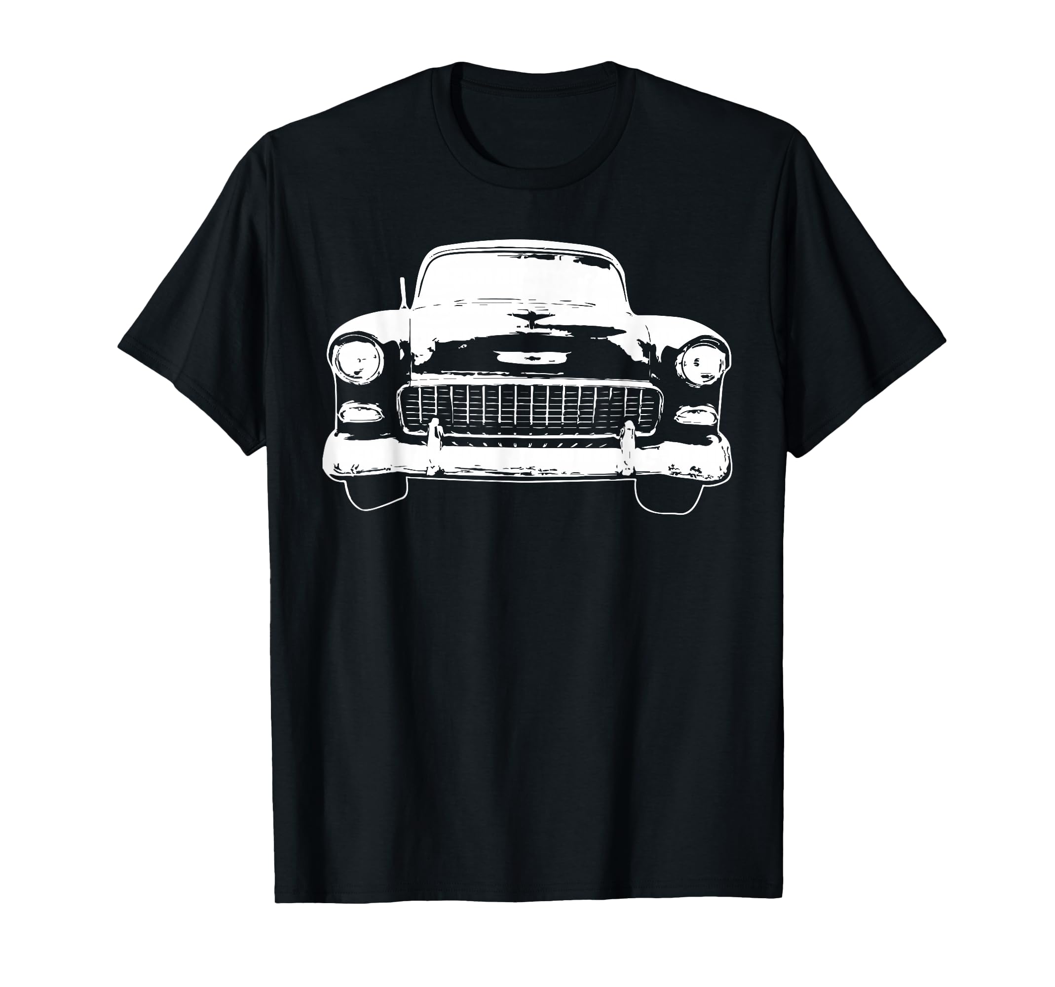 1955 Car Silhouette T-Shirt - Aesthetic Graphic for Adults - T-Shirt, Sweatshirt, Hoodie