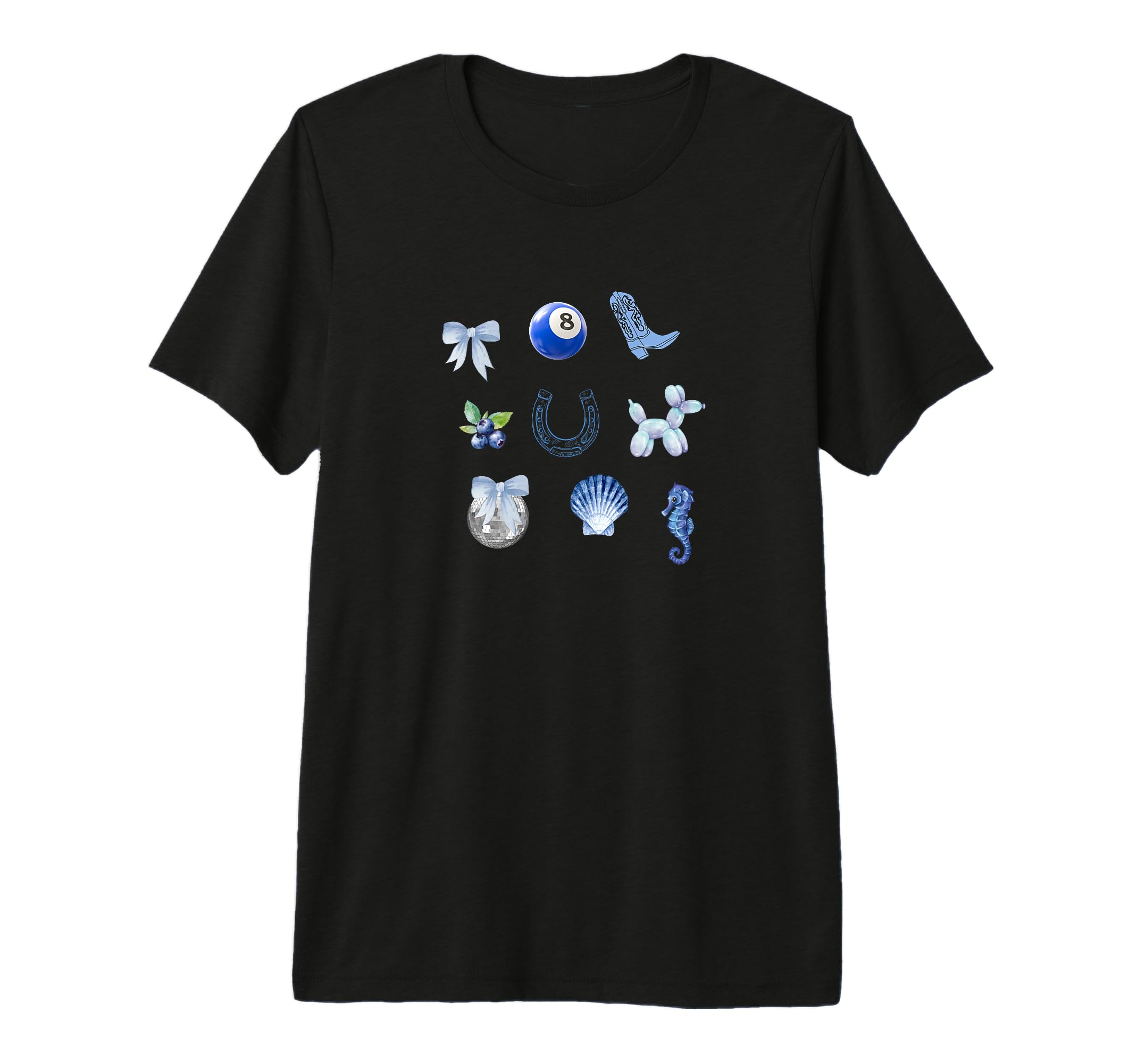 Coastal Grandma Coquette Blue T-Shirt - Fun Novelty Design for Adults - T-Shirt, Sweatshirt, Hoodie