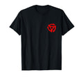 45 Rpm Record Adapter Red Turntable T-Shirt - Trendy Graphic Unisex - T-Shirt, Sweatshirt, Hoodie