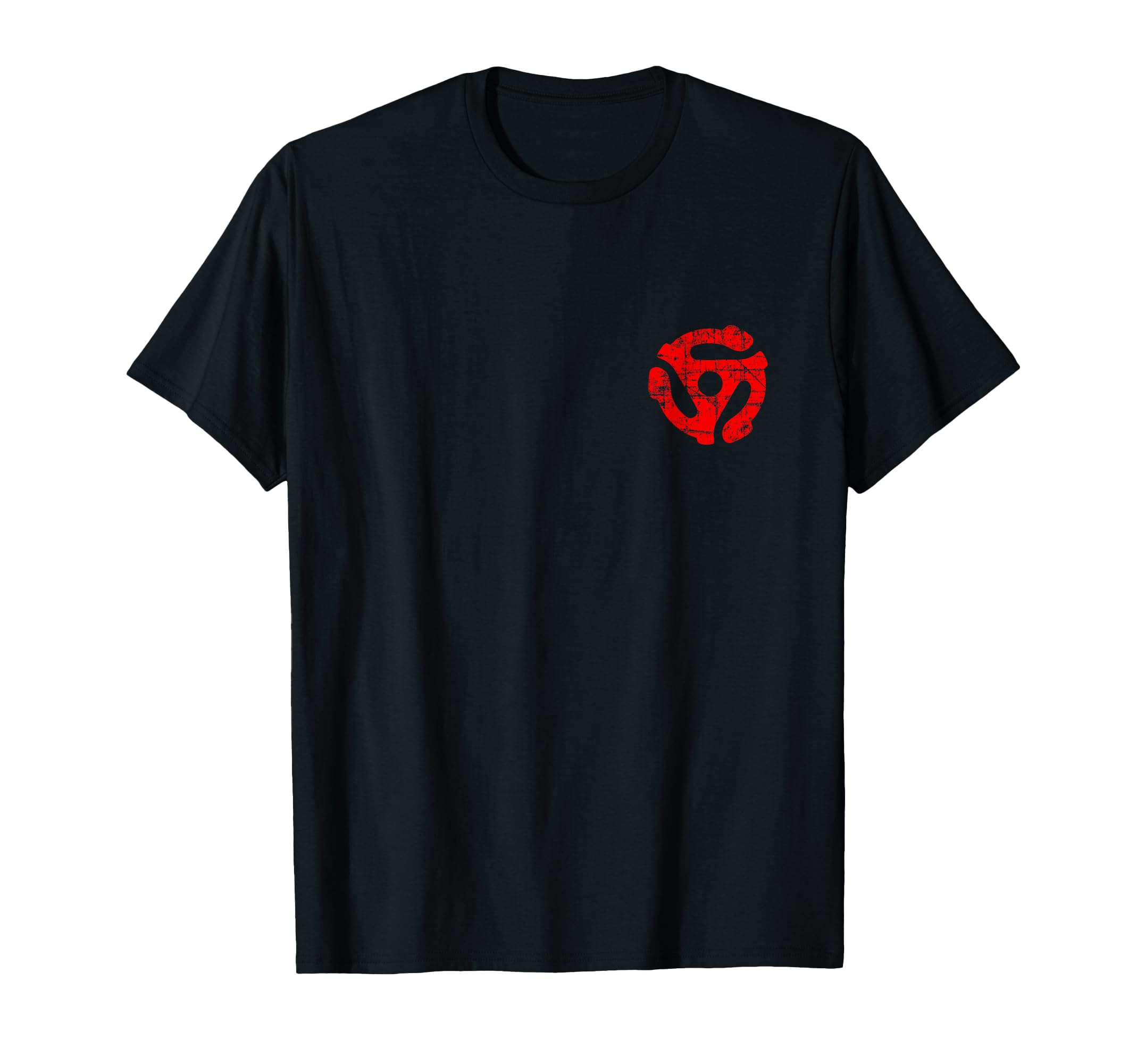 45 Rpm Record Adapter Red Turntable T-Shirt - Trendy Graphic Unisex - T-Shirt, Sweatshirt, Hoodie