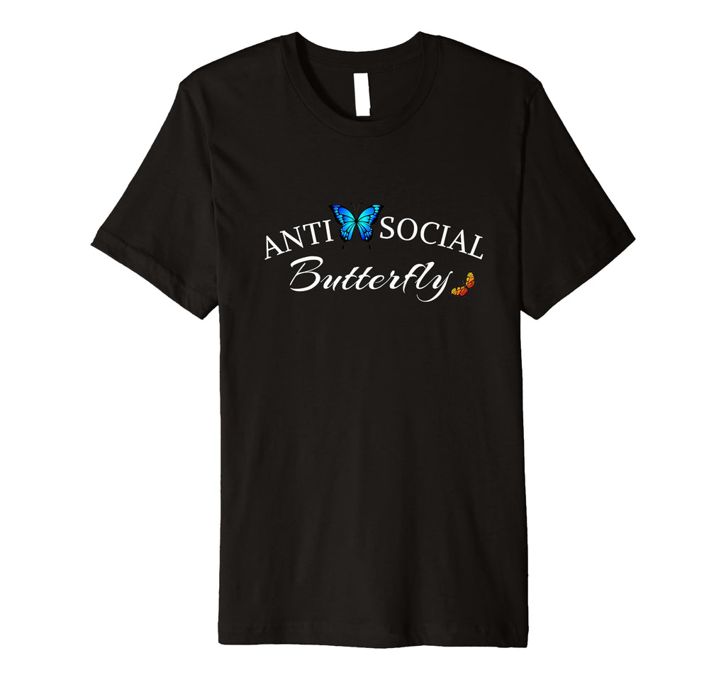Anti Social Butterfly T-Shirt - Graphic Print for Adults - T-Shirt, Sweatshirt, Hoodie