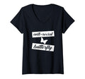 Womens Funny Anti Social Butterfly V T-Shirt - Custom Art Print for Adults - T-Shirt, Sweatshirt, Hoodie