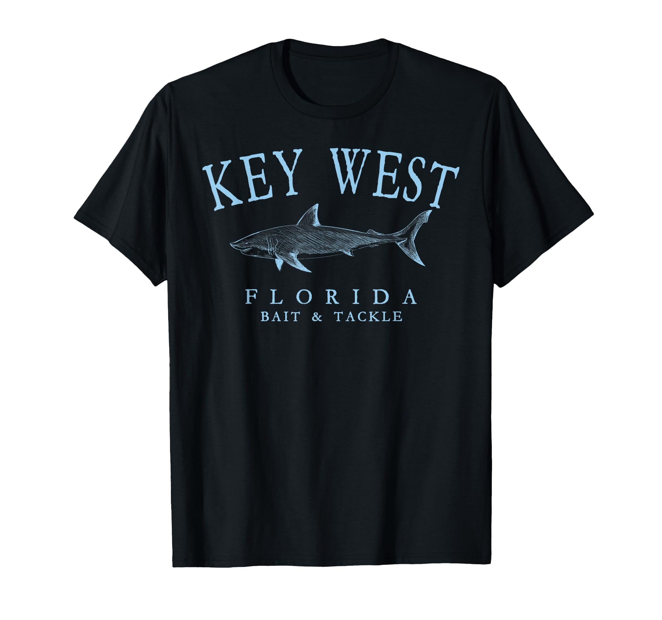 Key West Florida Shark Arched Pale T-Shirt - Minimalist Print for Adults - T-Shirt, Sweatshirt, Hoodie
